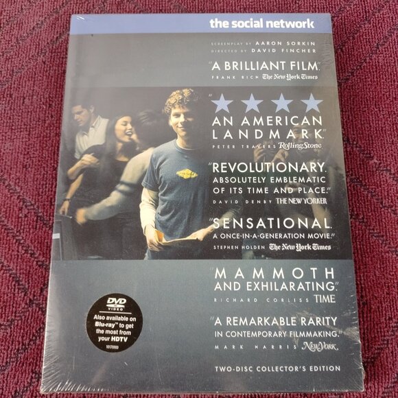 The Social Network - 2010 - Drama - Rated PG/13 - DVD - New Sealed - Picture 1 of 2